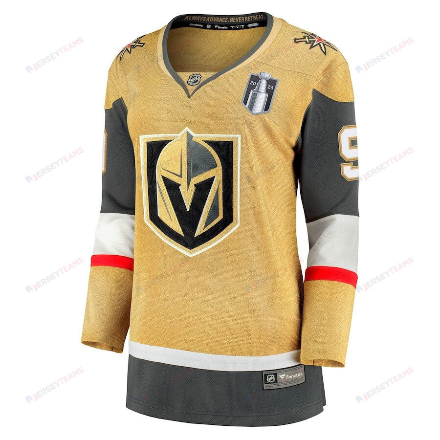 Jack Eichel 9 Vegas Golden Knights Women's 2023 Stanley Cup Final Home Breakaway Player Jersey - Gold