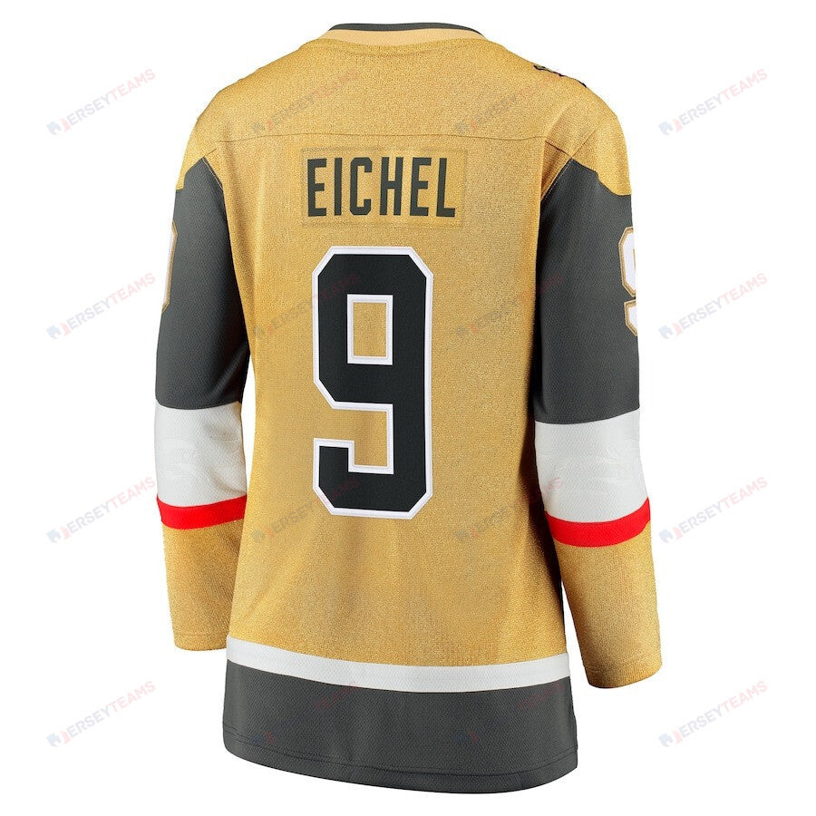 Jack Eichel 9 Vegas Golden Knights Women's 2023 Stanley Cup Final Home Breakaway Player Jersey - Gold