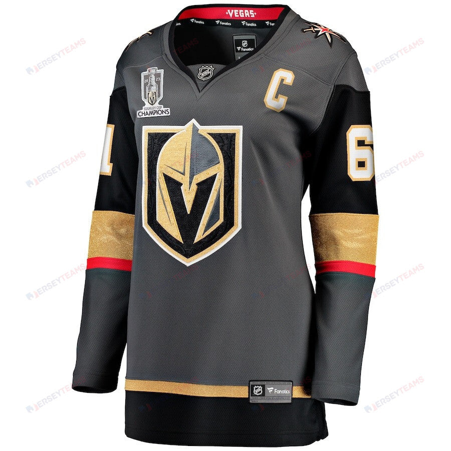 Mark Stone 61 Vegas Golden Knights Women's 2023 Stanley Cup Champions Alternate Breakaway Jersey - Black