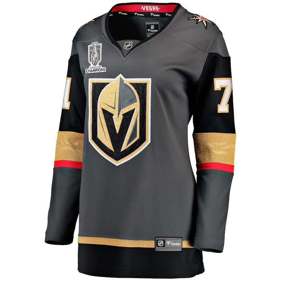 William Karlsson 71 Vegas Golden Knights Women's 2023 Stanley Cup Champions Alternate Breakaway Jersey - Black