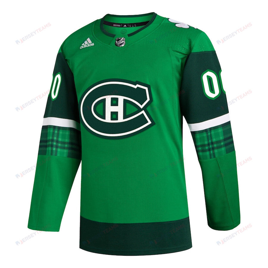 Montreal Canadiens St. Patrick's Day Custom Men Jersey - Kelly Green