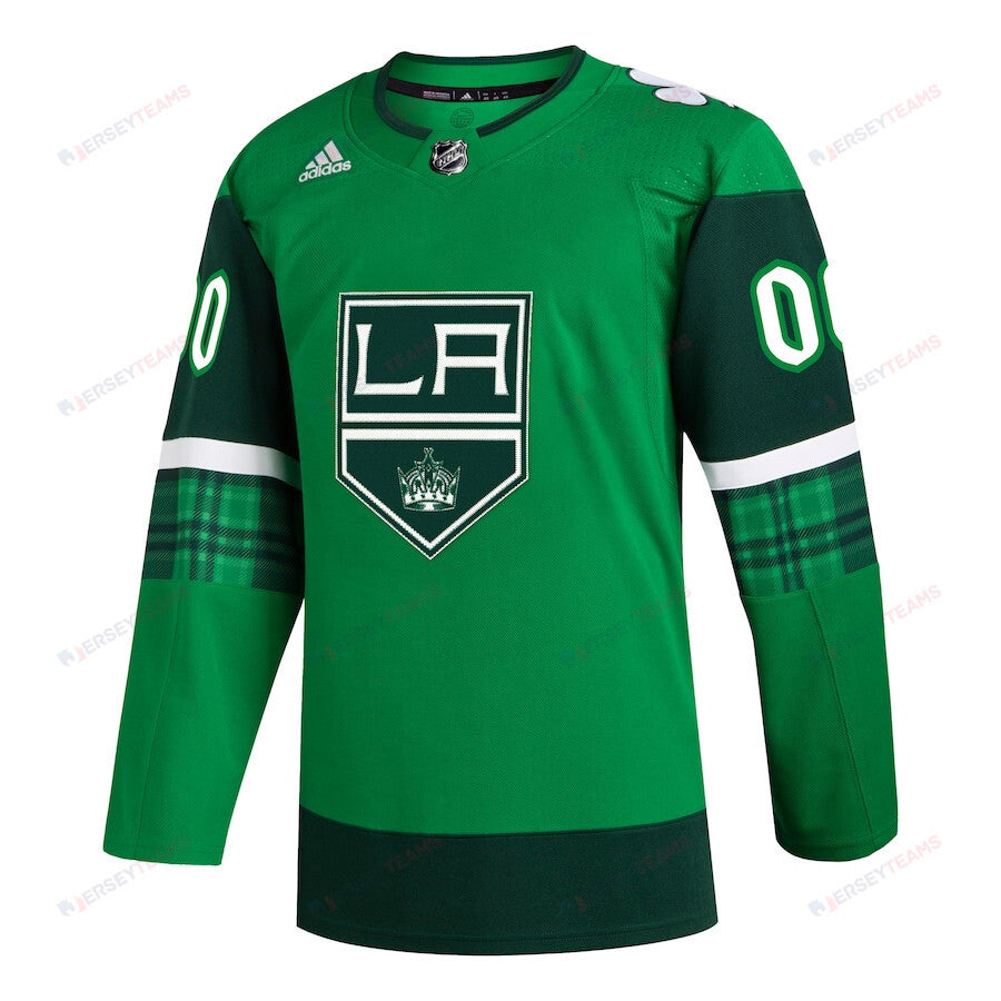 Los Angeles Kings St. Patrick's Day Custom Men Jersey - Kelly Green