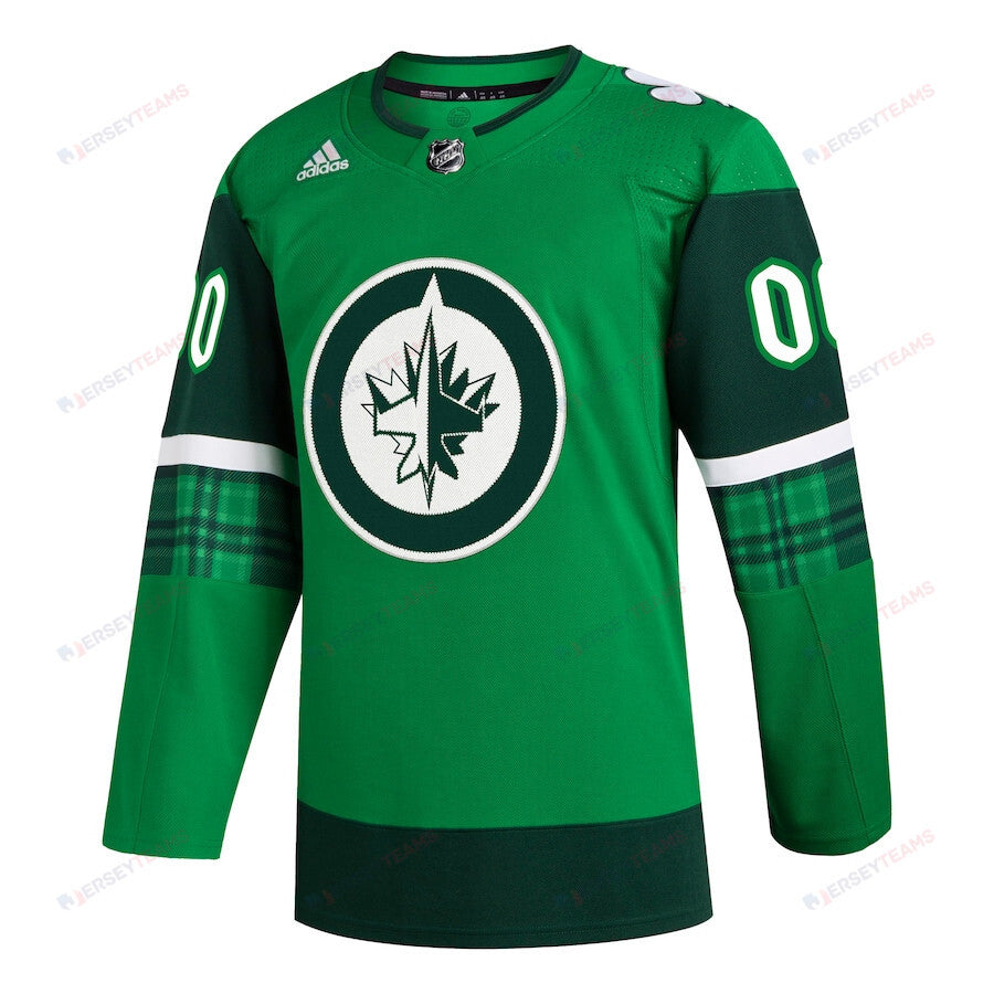 Winnipeg Jets St. Patrick's Day Custom Men Jersey - Kelly Green