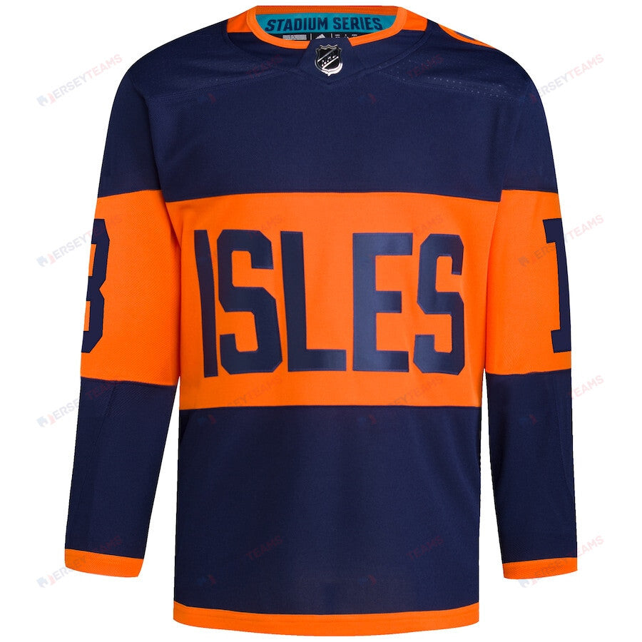 Mathew Barzal 13 New York Islanders 2024 Stadium Series Primegreen Men Jersey - Navy