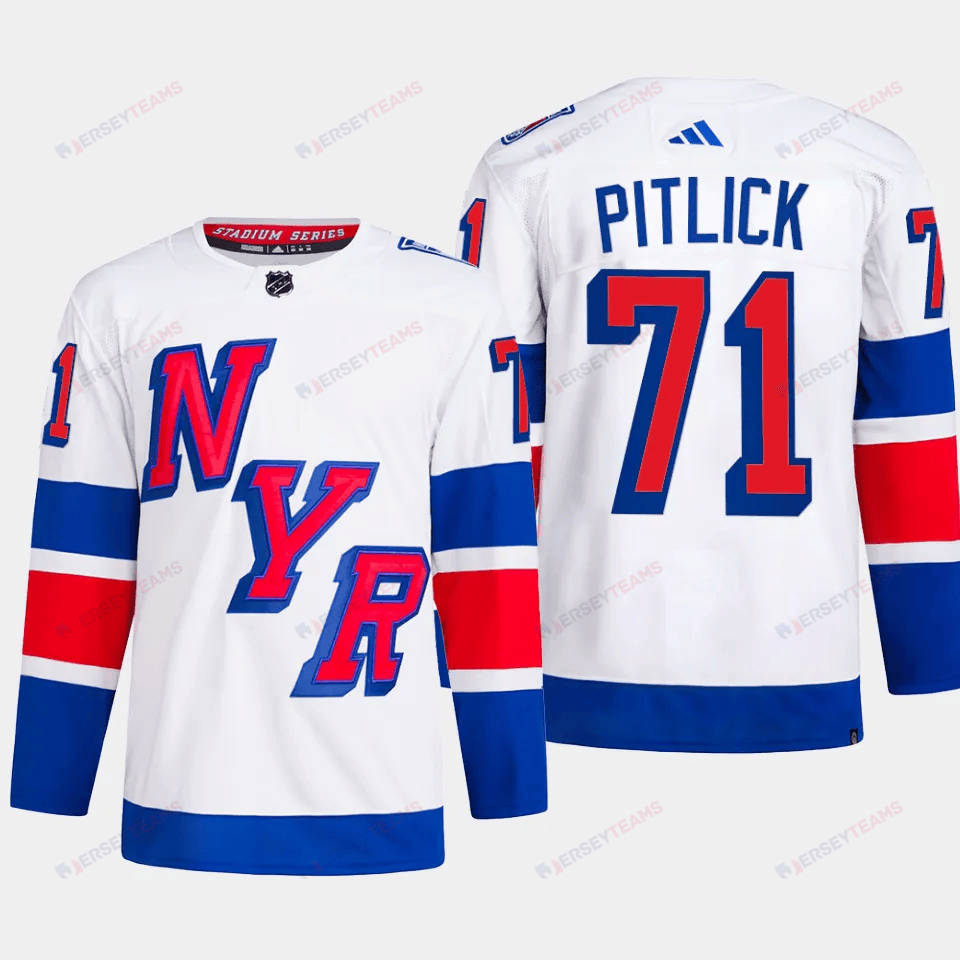 Tyler Pitlick 71 New York Rangers 2024 Stadium Series Primegreen Men Jersey - White