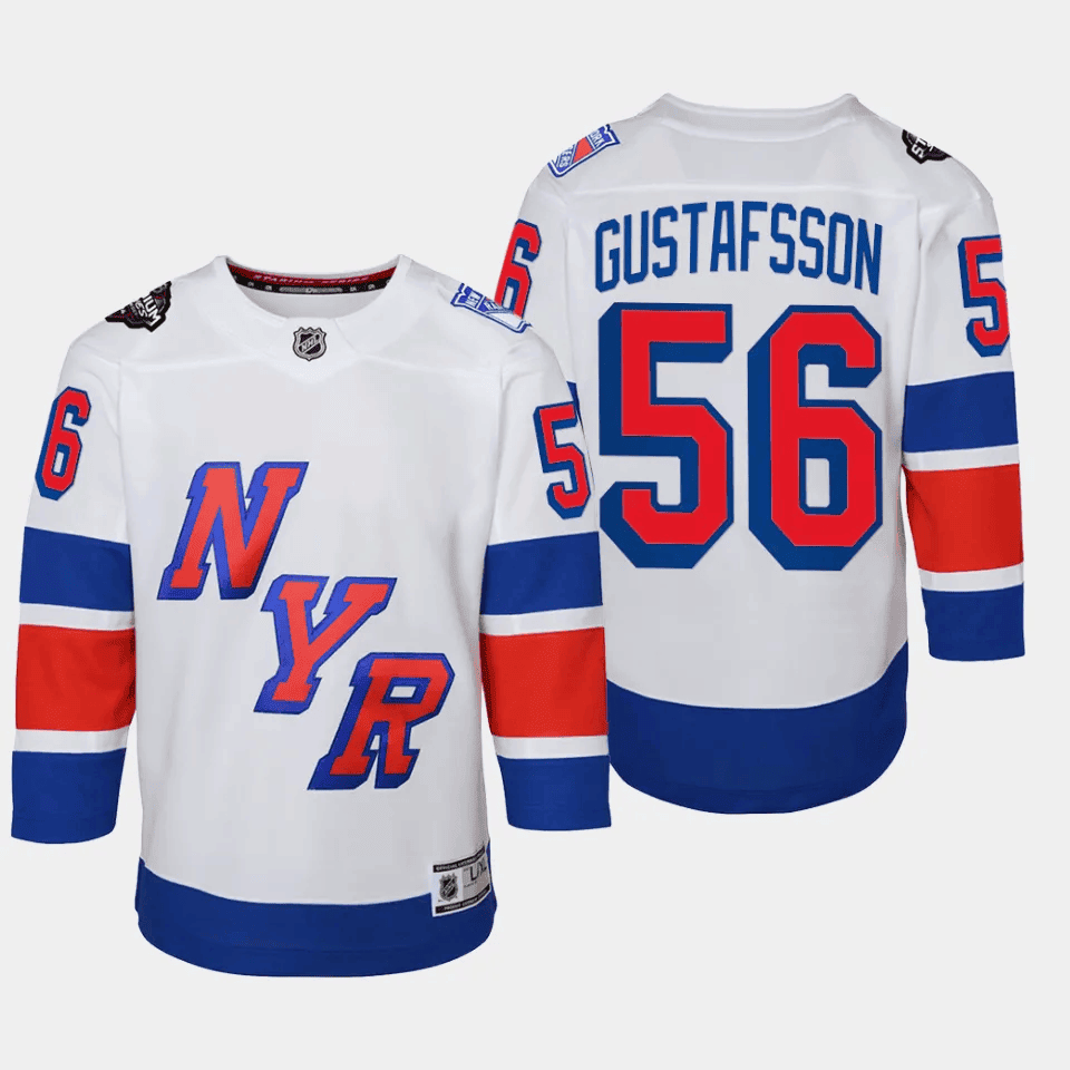 Erik Gustafsson 56 New York Rangers 2024 NHL YOUTH Stadium Series Jersey - White