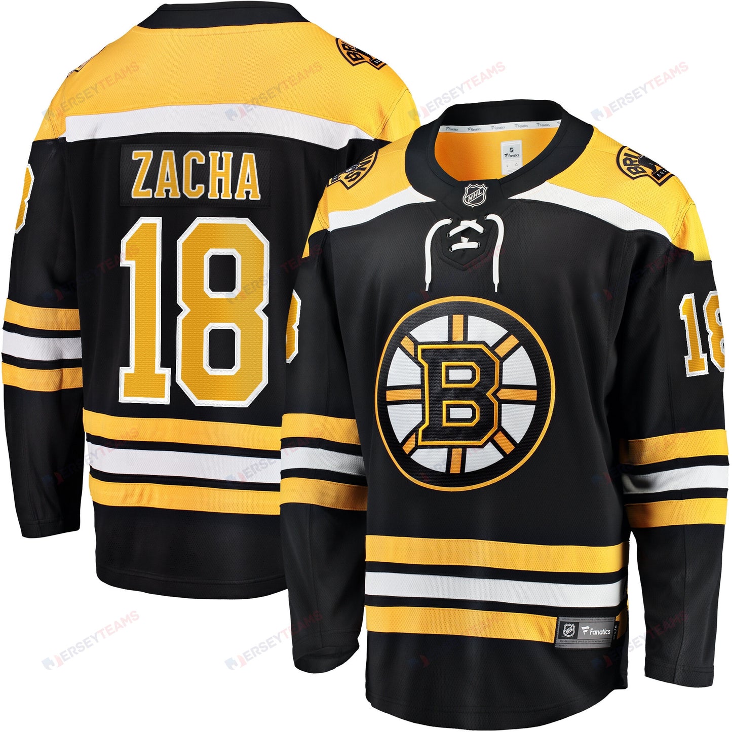 Pavel Zacha 18 Boston Bruins Breakaway Home Jersey - Men, Black