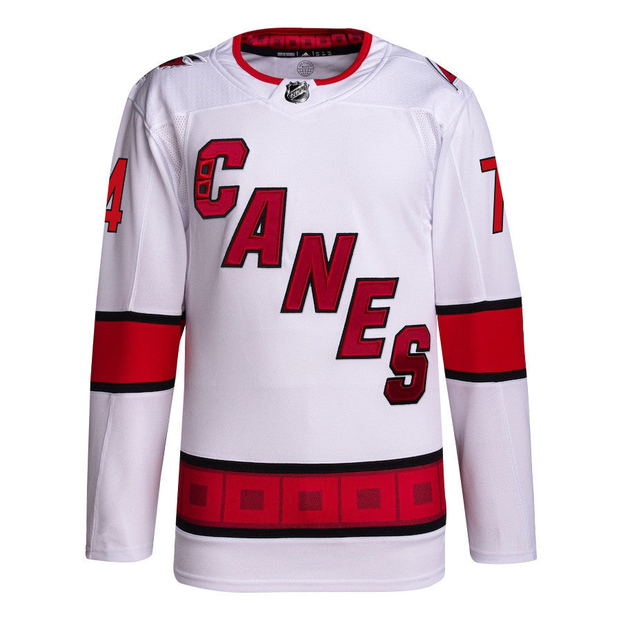 Jaccob Slavin 74 Carolina Hurricanes Away Primegreen Jersey - Men, White