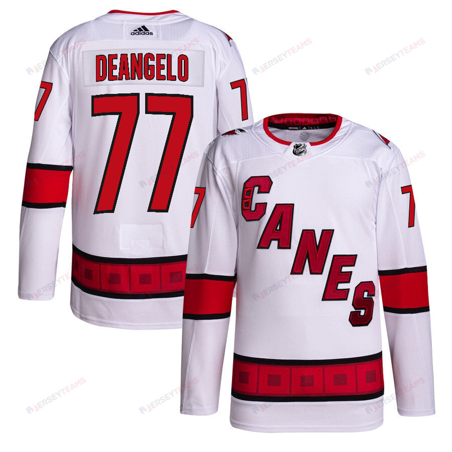 Tony DeAngelo 77 Carolina Hurricanes Away Primegreen Jersey - Men, White