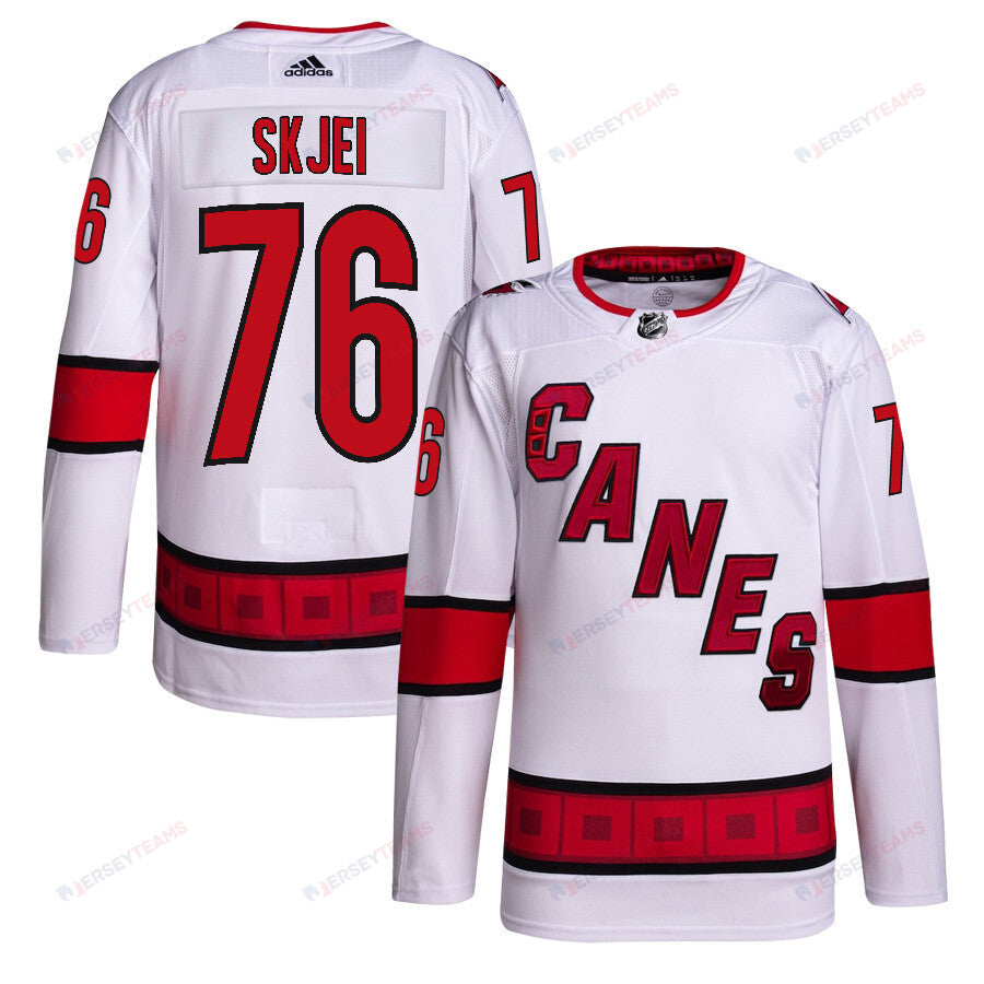 Brady Skjei 76 Carolina Hurricanes Away Primegreen Jersey - Men, White