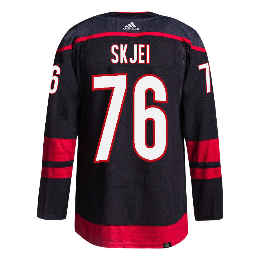Brady Skjei 76 Carolina Hurricanes 2024 NHL Playoffs Patch Home Jersey - Men, Black