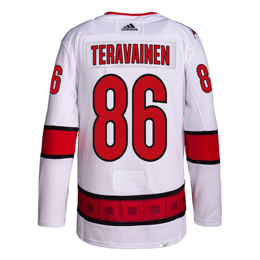 Teuvo Teravainen 86 Carolina Hurricanes 2024 NHL Playoffs Patch Away Jersey - Men, White