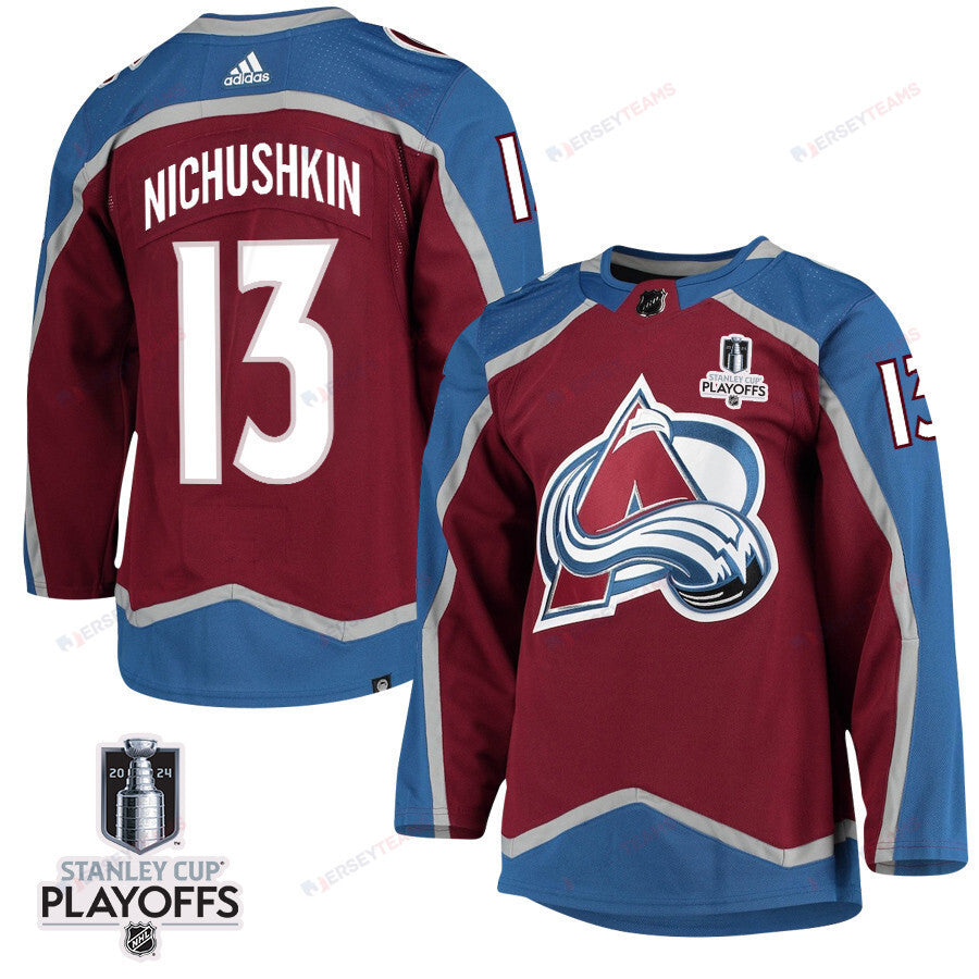 Valeri Nichushkin 13 Colorado Avalanche 2024 NHL Playoffs Patch Home Jersey - Men