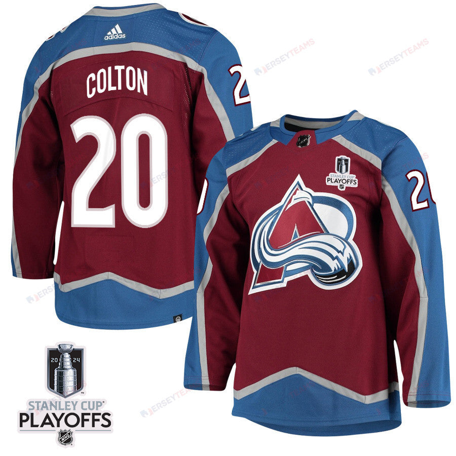 Ross Colton 20 Colorado Avalanche 2024 NHL Playoffs Patch Home Jersey - Men