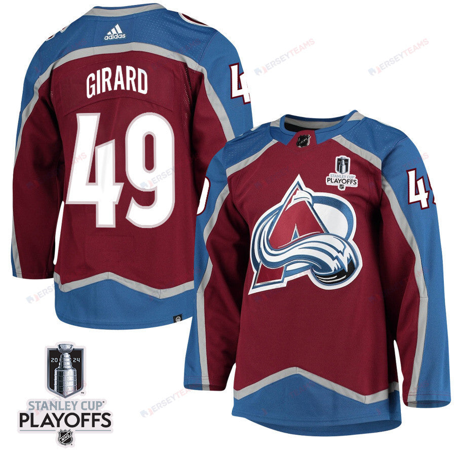 Samuel Girard 49 Colorado Avalanche 2024 NHL Playoffs Patch Home Jersey - Men
