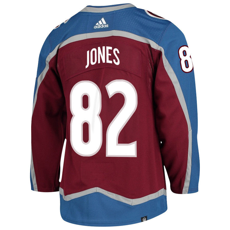 Caleb Jones 82 Colorado Avalanche 2024 NHL Playoffs Patch Home Jersey - Men