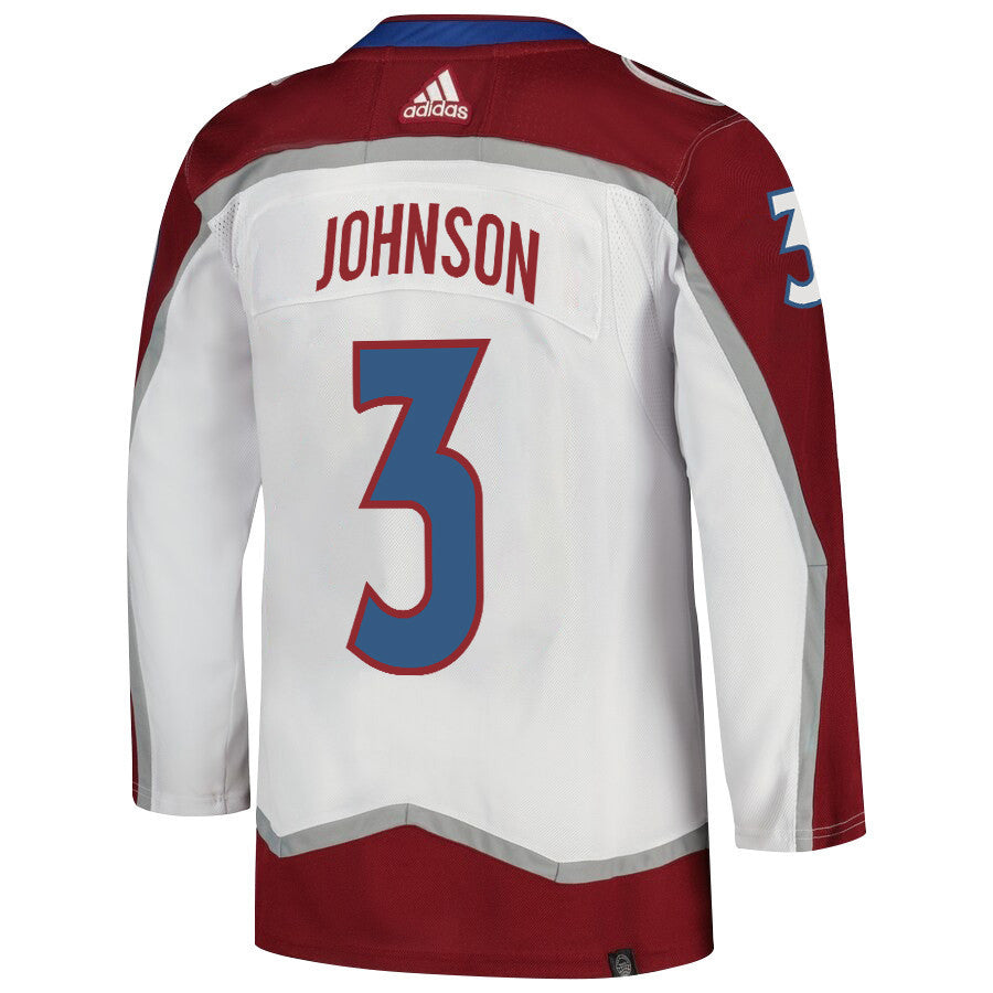Jack Johnson 3 Colorado Avalanche 2024 NHL Playoffs Patch Away Jersey - Men, White