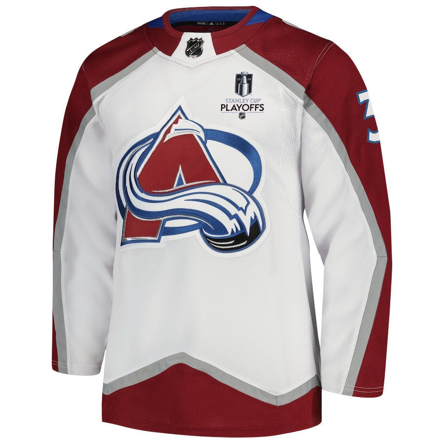Jack Johnson 3 Colorado Avalanche 2024 NHL Playoffs Patch Away Jersey - Men, White