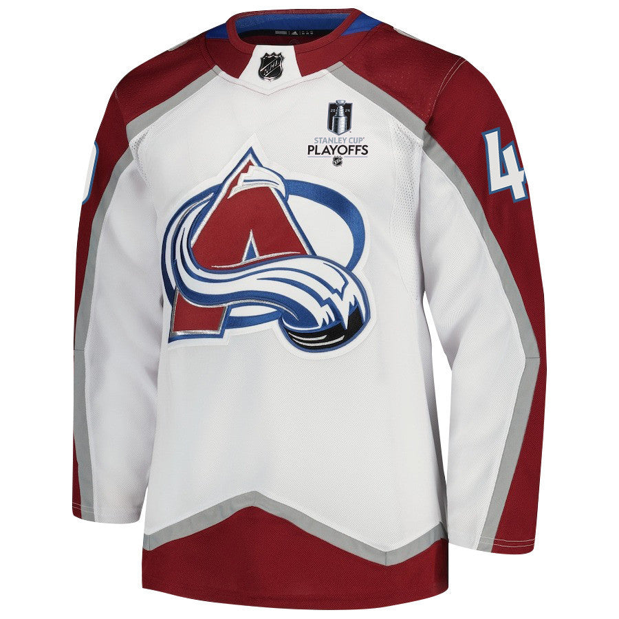 Alexandar Georgiev 40 Colorado Avalanche 2024 NHL Playoffs Patch Away Jersey - Men, White
