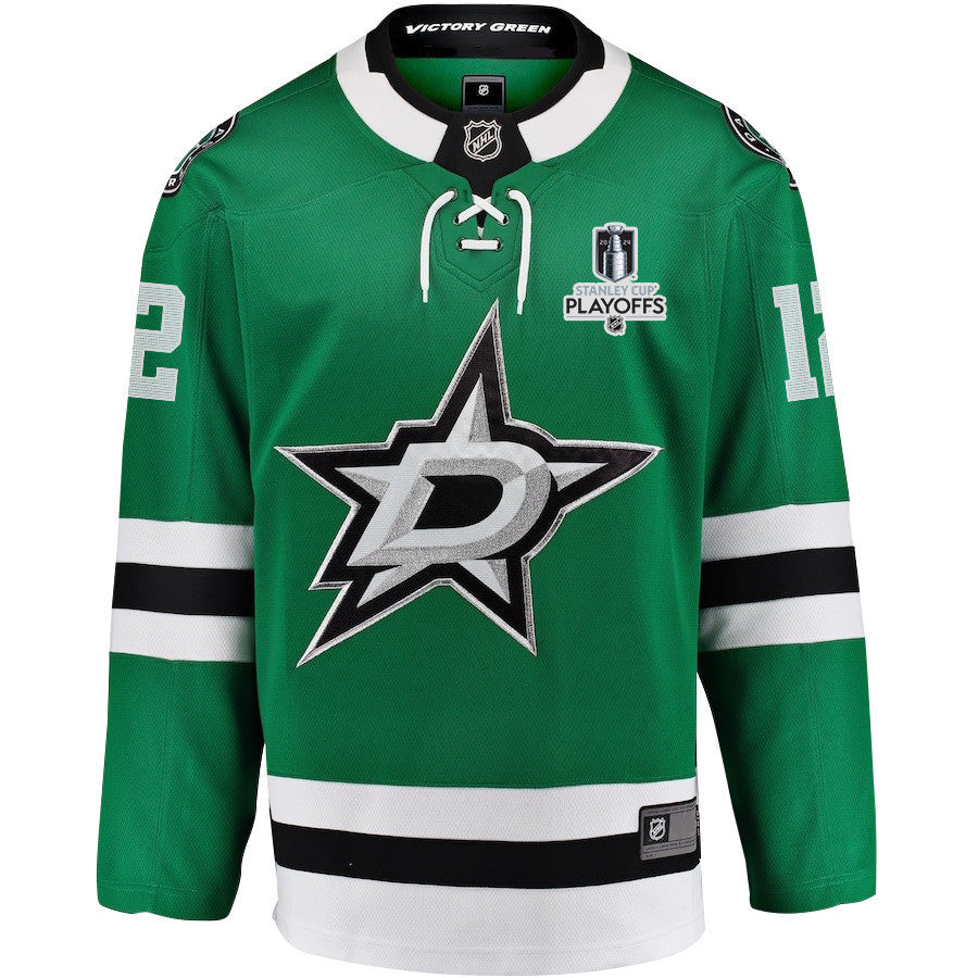 Radek Faksa 12 Dallas Stars 2024 NHL Playoffs Patch Home Jersey - Men, Green