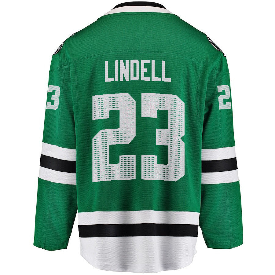 Esa Lindell 23 Dallas Stars 2024 NHL Playoffs Patch Home Jersey - Men, Green