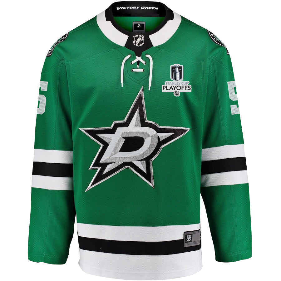 Nils Lundkvist 5 Dallas Stars 2024 NHL Playoffs Patch Home Jersey - Men, Green