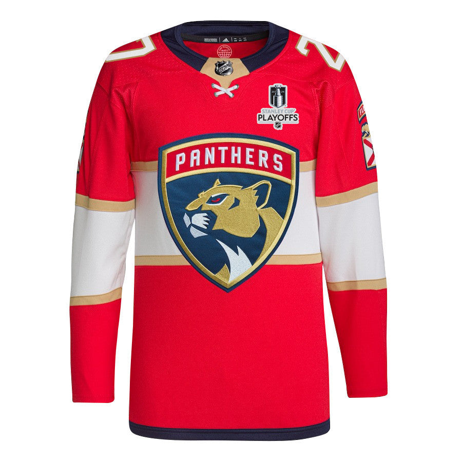 Eetu Luostarinen 27 Florida Panthers 2024 NHL Playoffs Patch Home Jersey - Men, Red