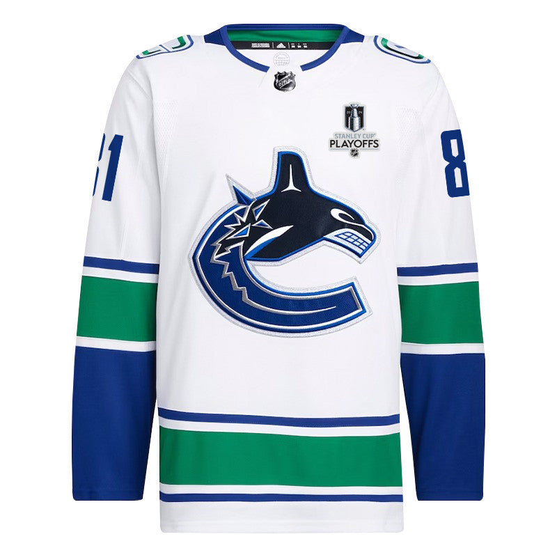 Dakota Joshua 81 Vancouver Canucks 2024 NHL Playoffs Patch Away Jersey - Men, White