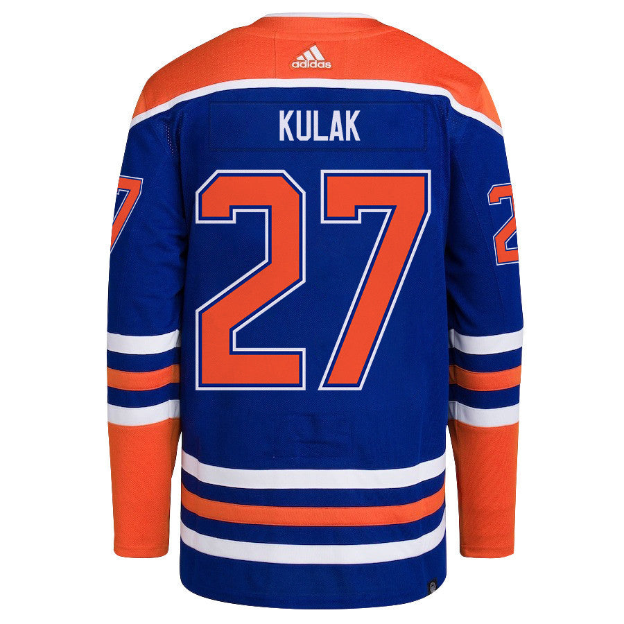 Brett Kulak 27 Edmonton Oilers 2024 NHL Playoffs Patch Home Jersey - Men