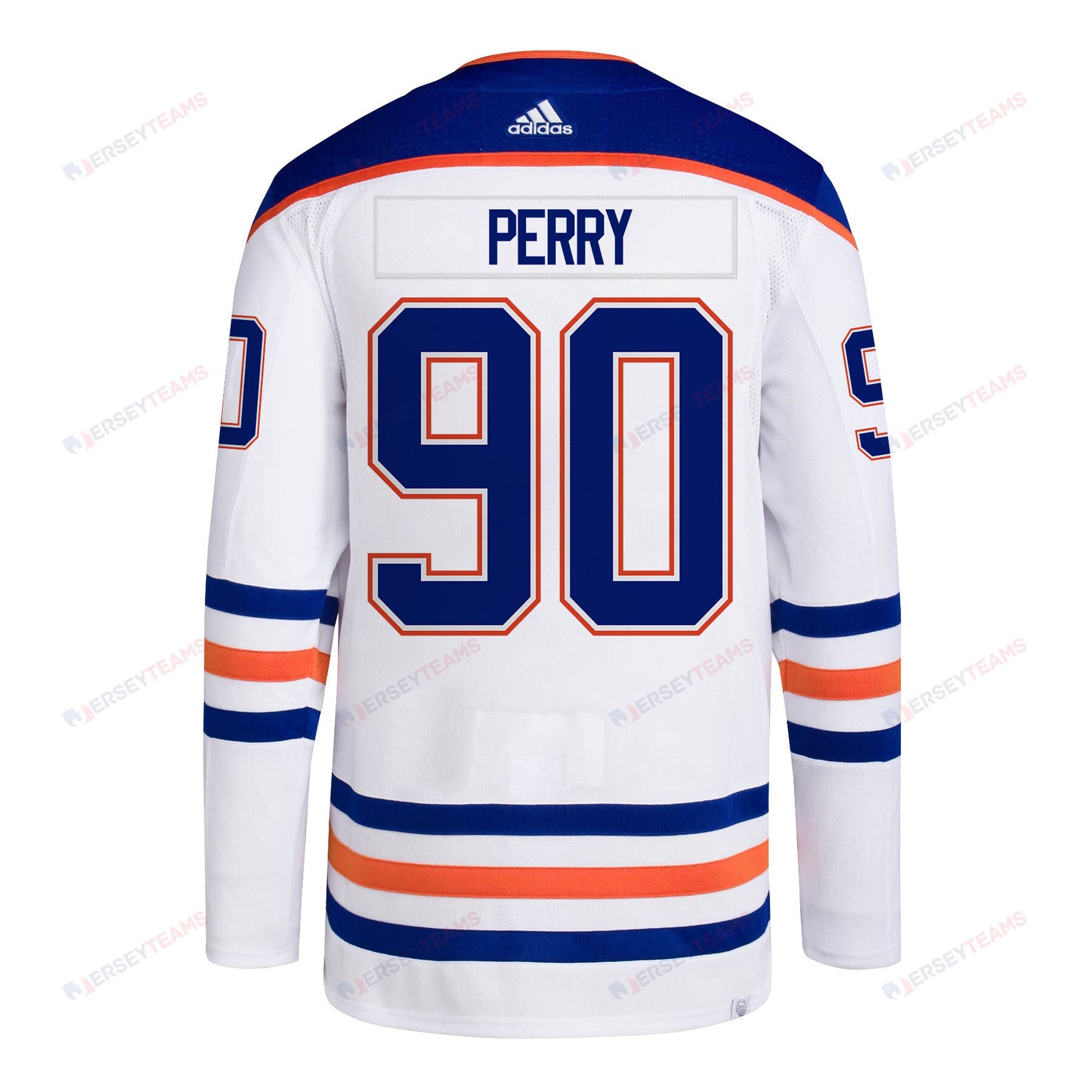Corey Perry 90 Edmonton Oilers 2024 NHL Playoffs Patch Away Jersey - Men, White