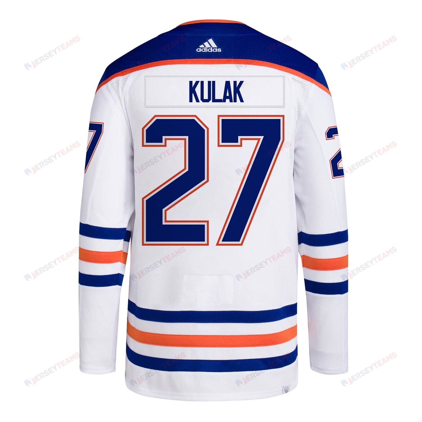 Brett Kulak 27 Edmonton Oilers 2024 NHL Playoffs Patch Away Jersey - Men, White