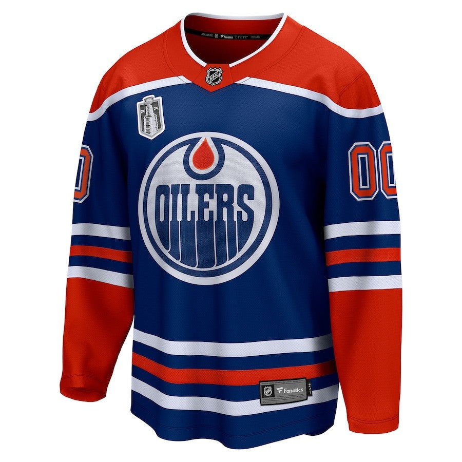 Edmonton Oilers 2024 Stanley Cup Final Home Breakaway Custom Name Jersey - Royal