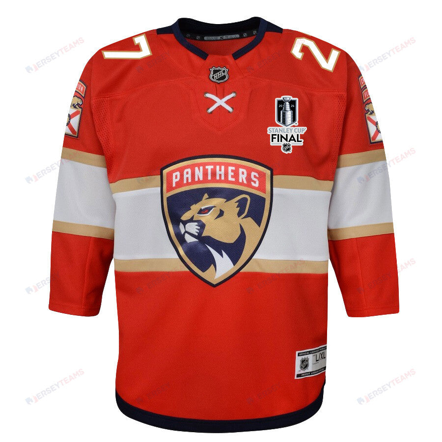 Eetu Luostarinen 27 Florida Panthers 2024 STANLEY CUP Final Youth Home Breakaway Jersey - Red