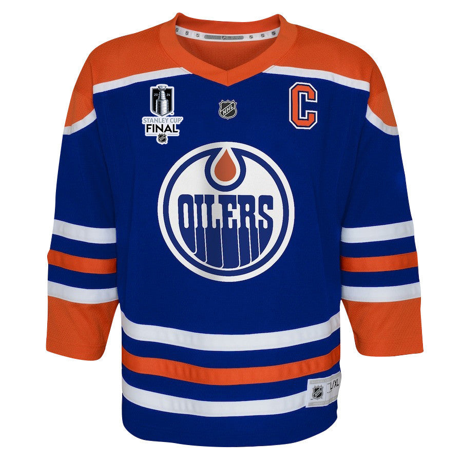 Leon Draisaitl 29 Edmonton Oilers 2024 STANLEY CUP Final Youth Home Jersey - Royal