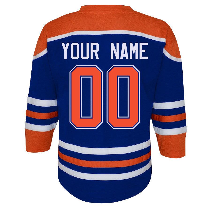 Edmonton Oilers 2024 STANLEY CUP Final Youth Home Jersey Customized - Royal