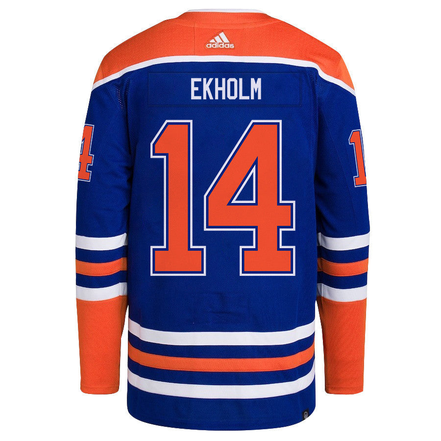 Mattias Ekholm 14 Edmonton Oilers 2024 STANLEY CUP Final Home Primegreen Jersey - Men, Royal