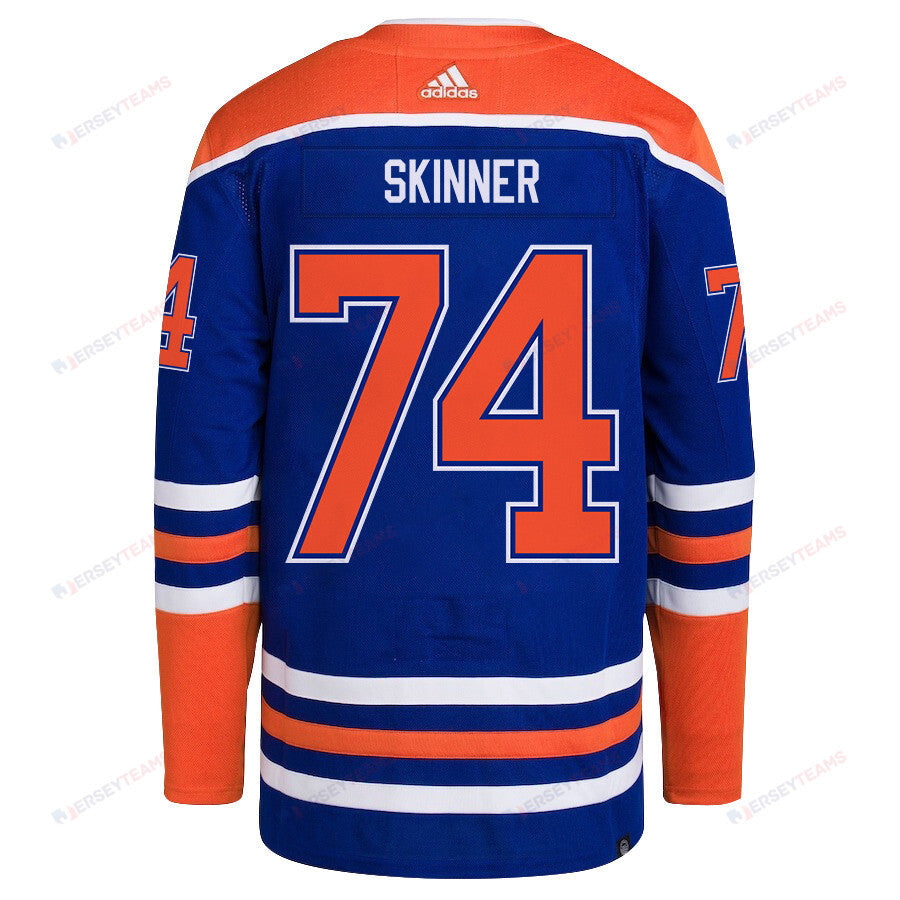 Stuart Skinner 74 Edmonton Oilers 2024 STANLEY CUP Final Home Primegreen Jersey - Men, Royal