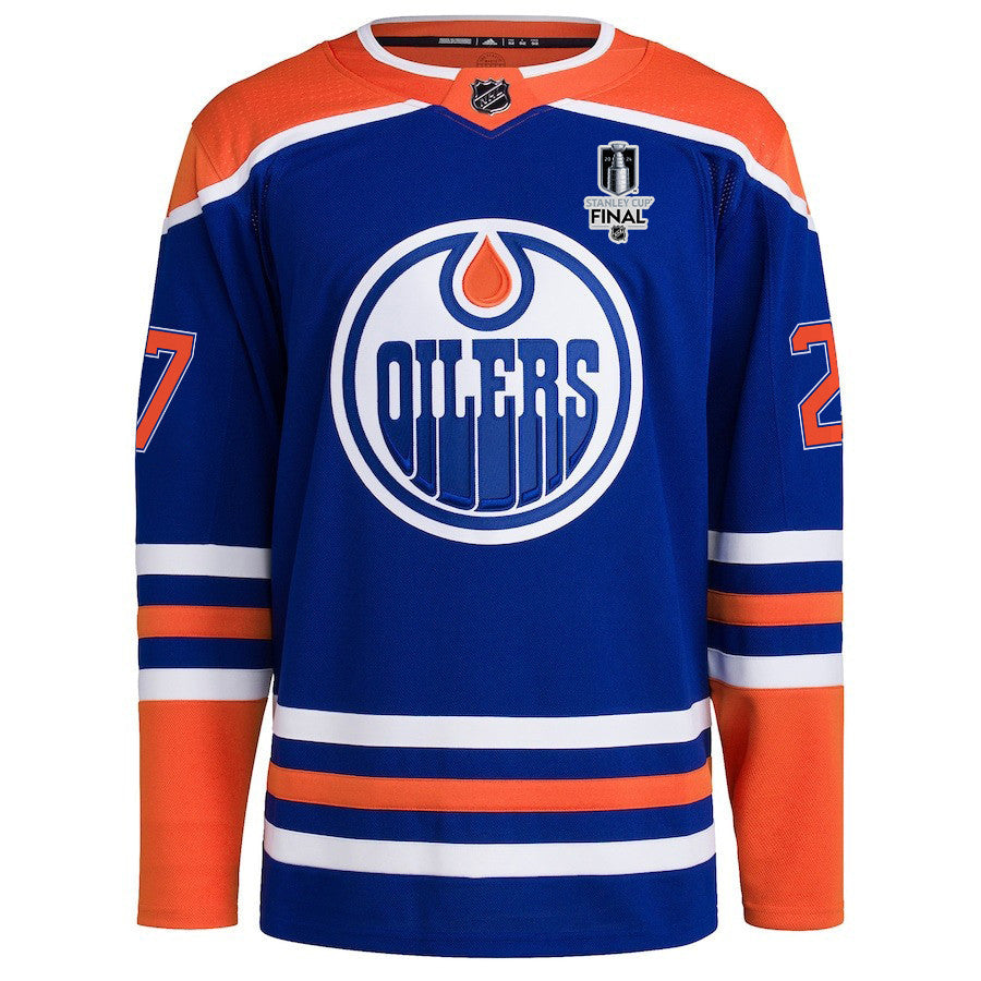 Brett Kulak 27 Edmonton Oilers 2024 STANLEY CUP Final Home Primegreen Jersey - Men, Royal
