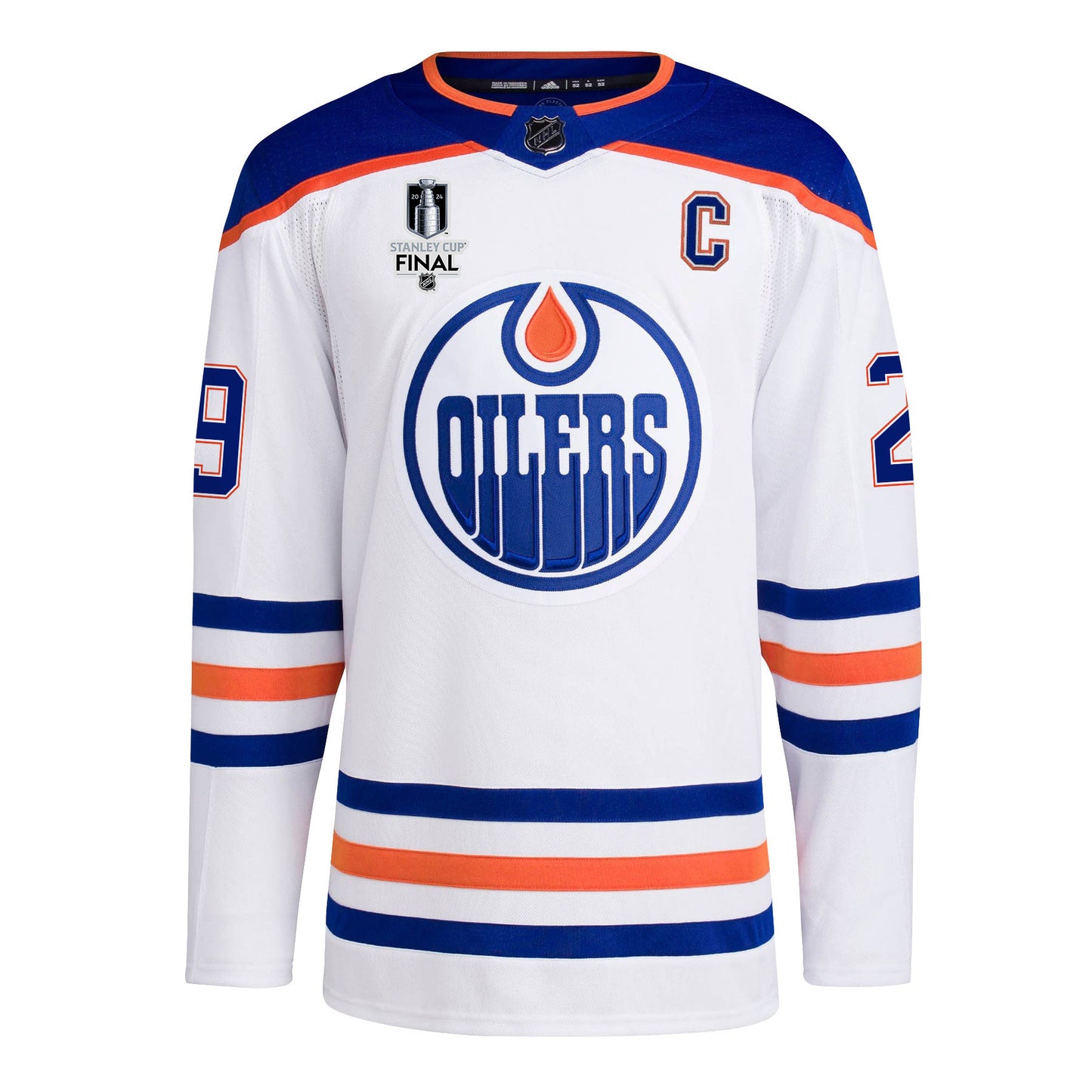 Leon Draisaitl 29 Edmonton Oilers 2024 STANLEY CUP Final Away Jersey - Men, White