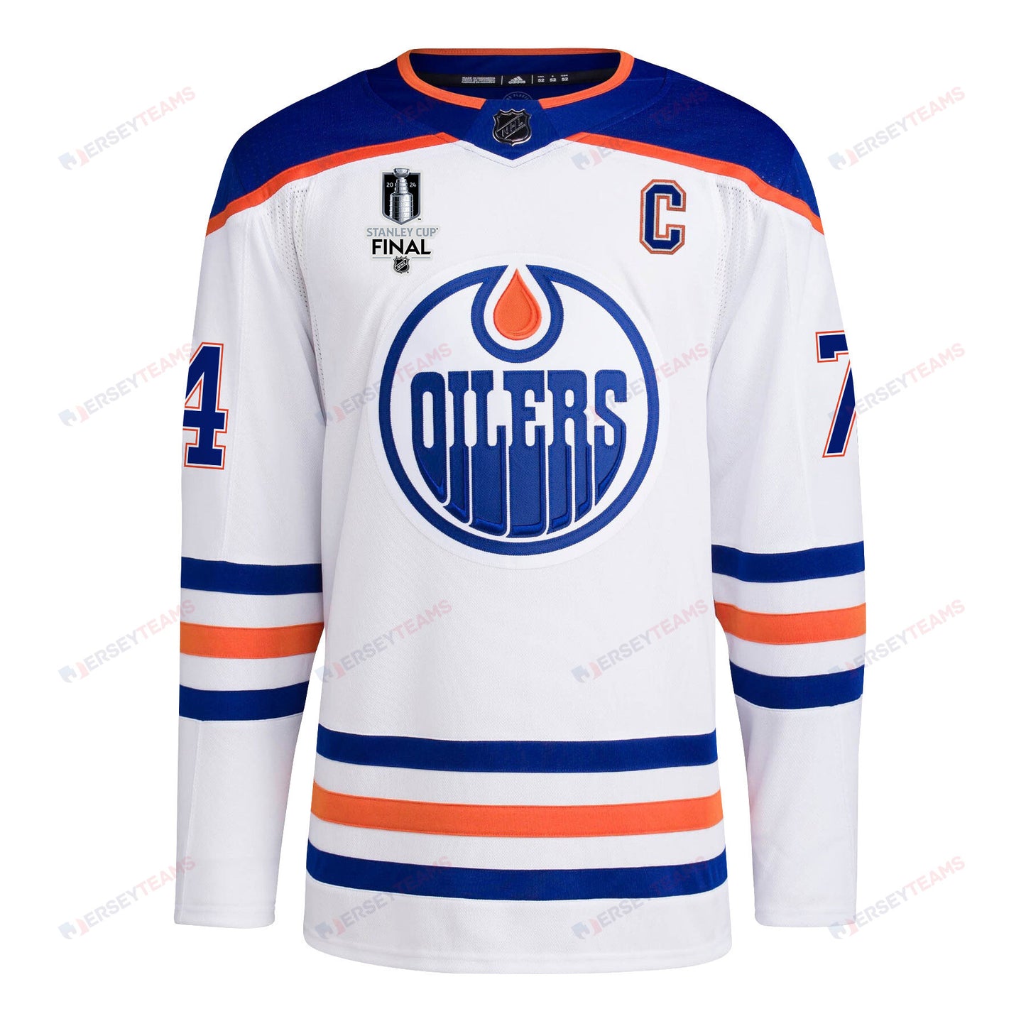 Stuart Skinner 74 Edmonton Oilers 2024 STANLEY CUP Final Away Jersey - Men, White