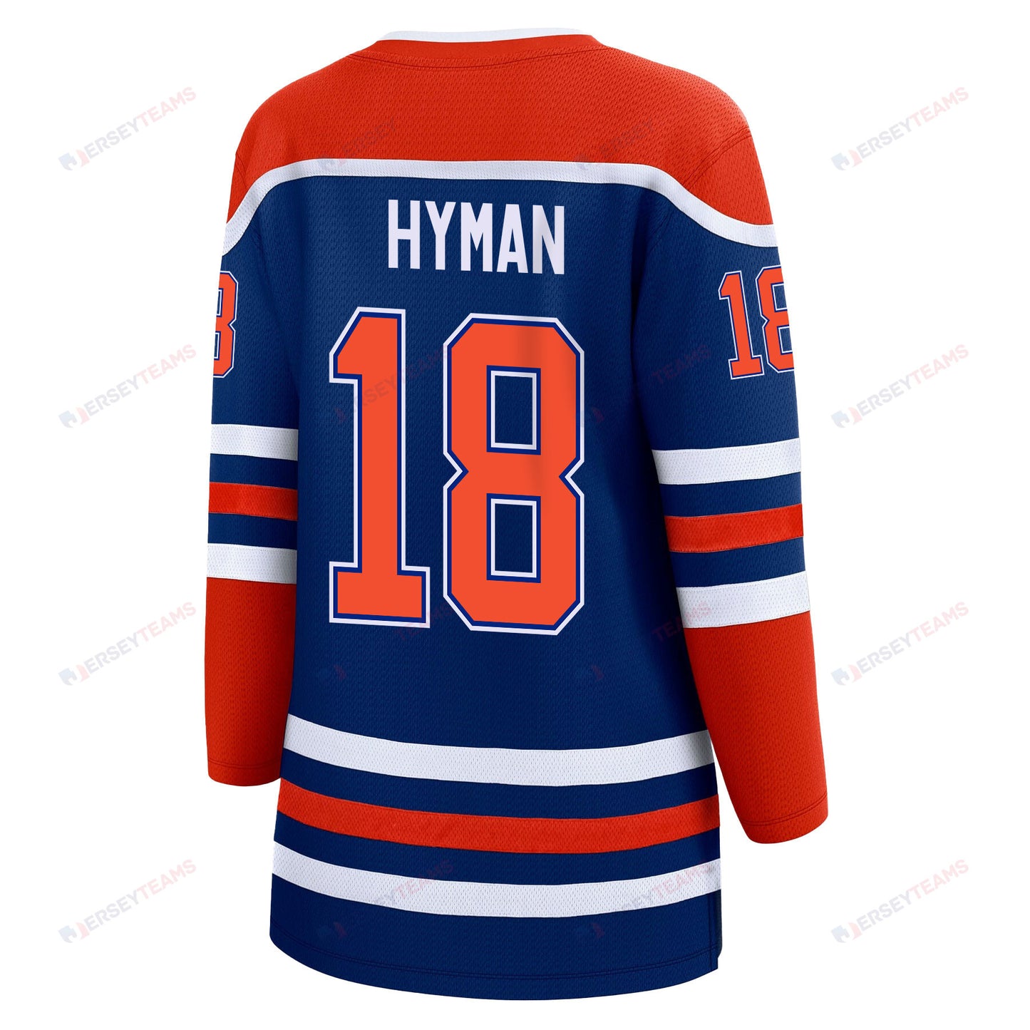 Zach Hyman 18 Edmonton Oilers 2024 STANLEY CUP Final Women's Home Jersey - Royal