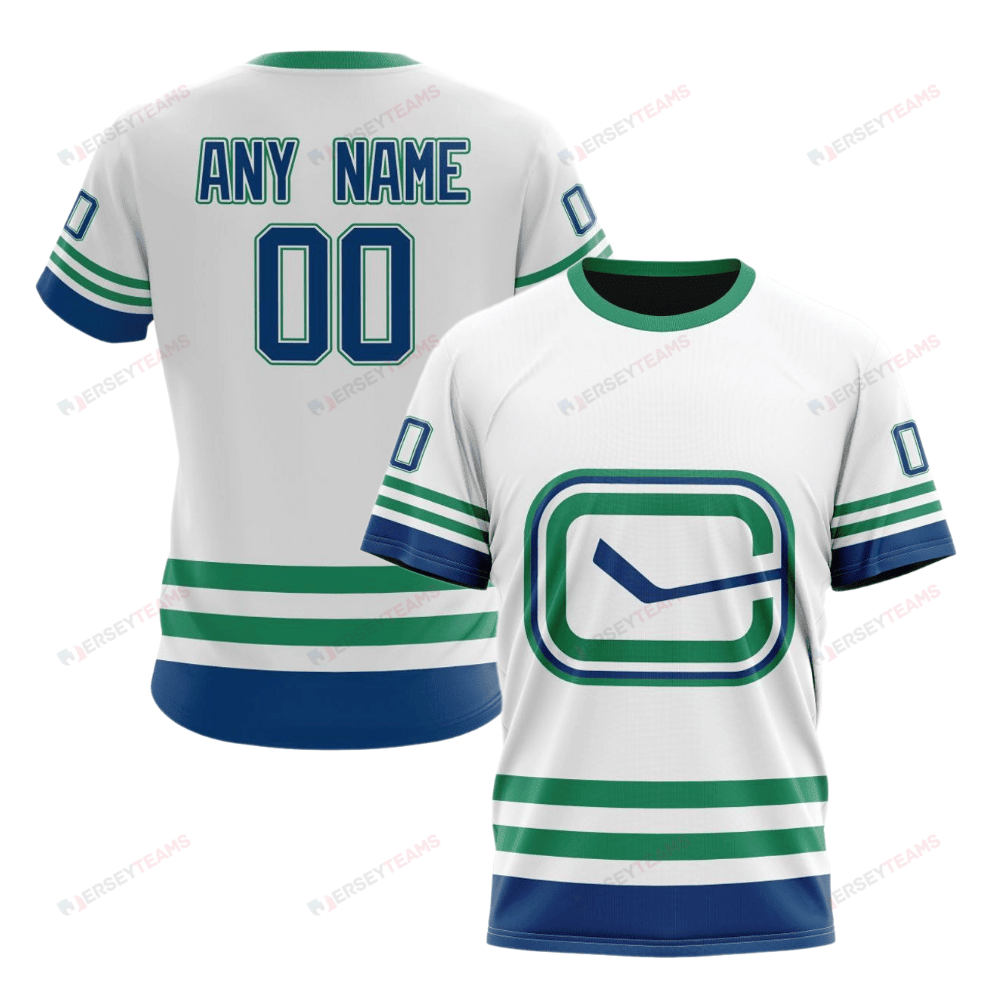 Vancouver Canucks Special Whiteout Design Custom AOP T-Shirt - White
