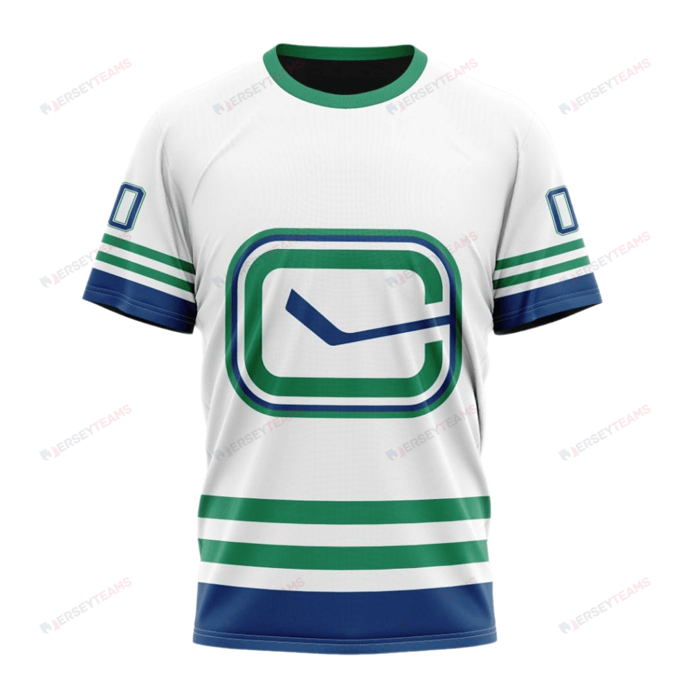 Vancouver Canucks Special Whiteout Design Custom AOP T-Shirt - White