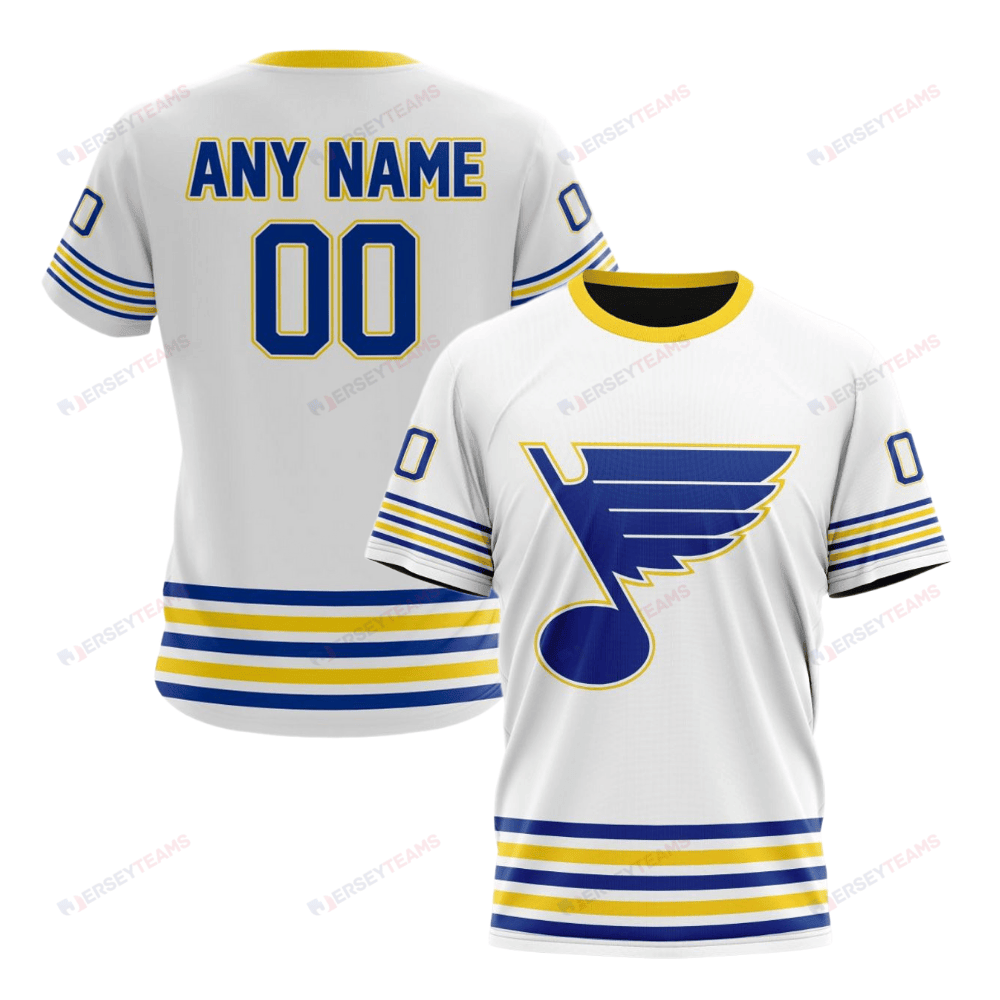 St. Louis Blues Special Whiteout Design Custom AOP T-Shirt - White