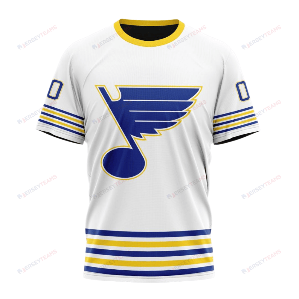 St. Louis Blues Special Whiteout Design Custom AOP T-Shirt - White