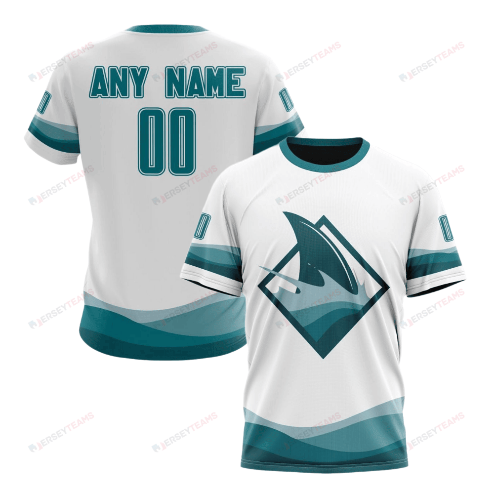 San Jose Sharks Special Whiteout Design Custom AOP T-Shirt - White