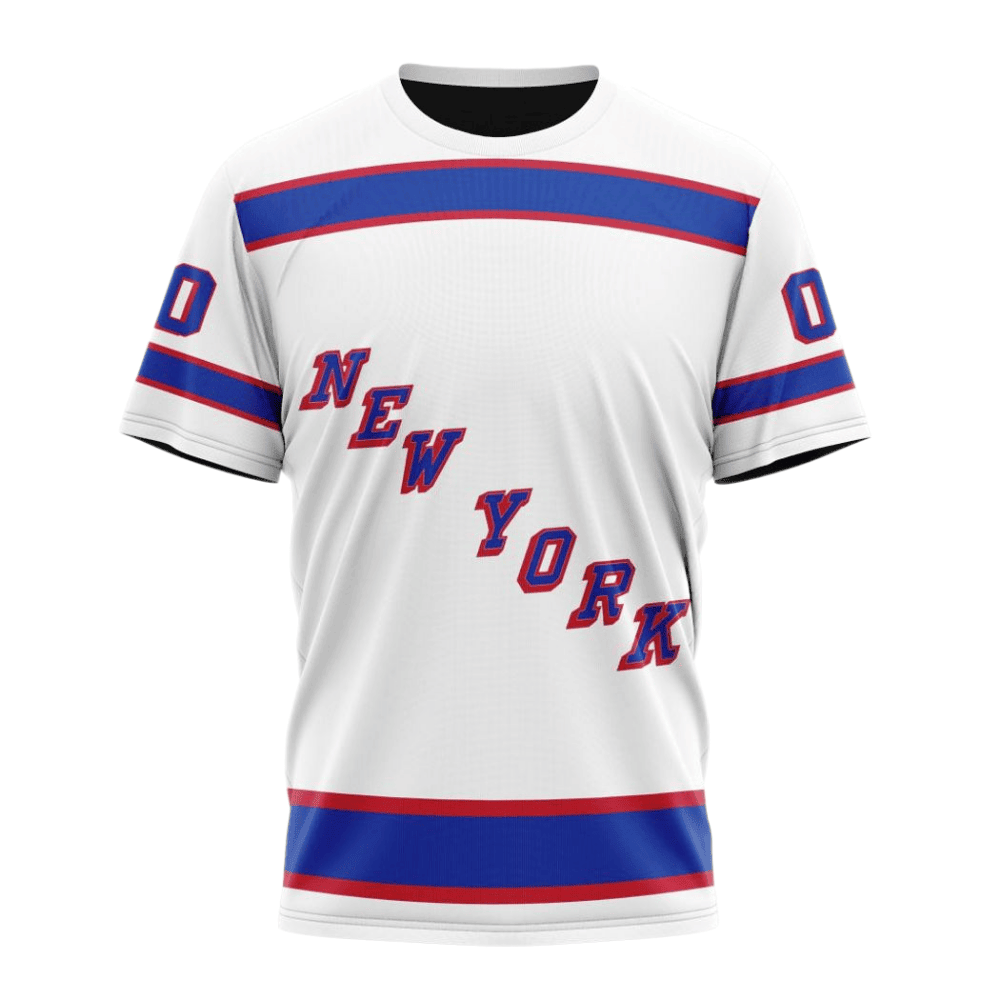 New York Rangers Special Whiteout Design Custom AOP T-Shirt - White