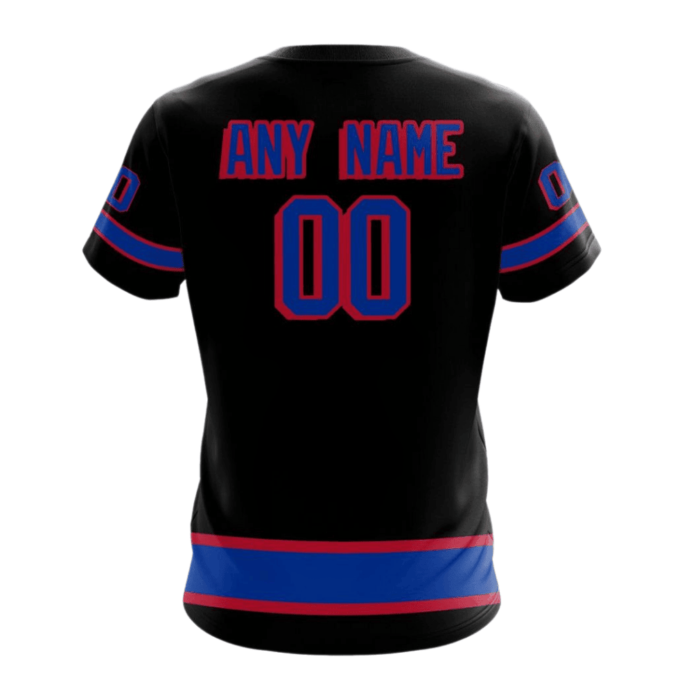New York Rangers Special Blackout Design Custom AOP T-Shirt - Black