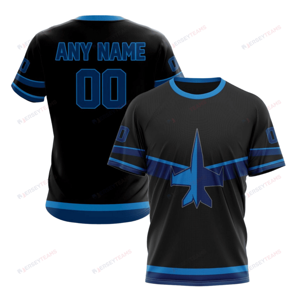 Winnipeg Jets Special Blackout Design Custom AOP T-Shirt - Black
