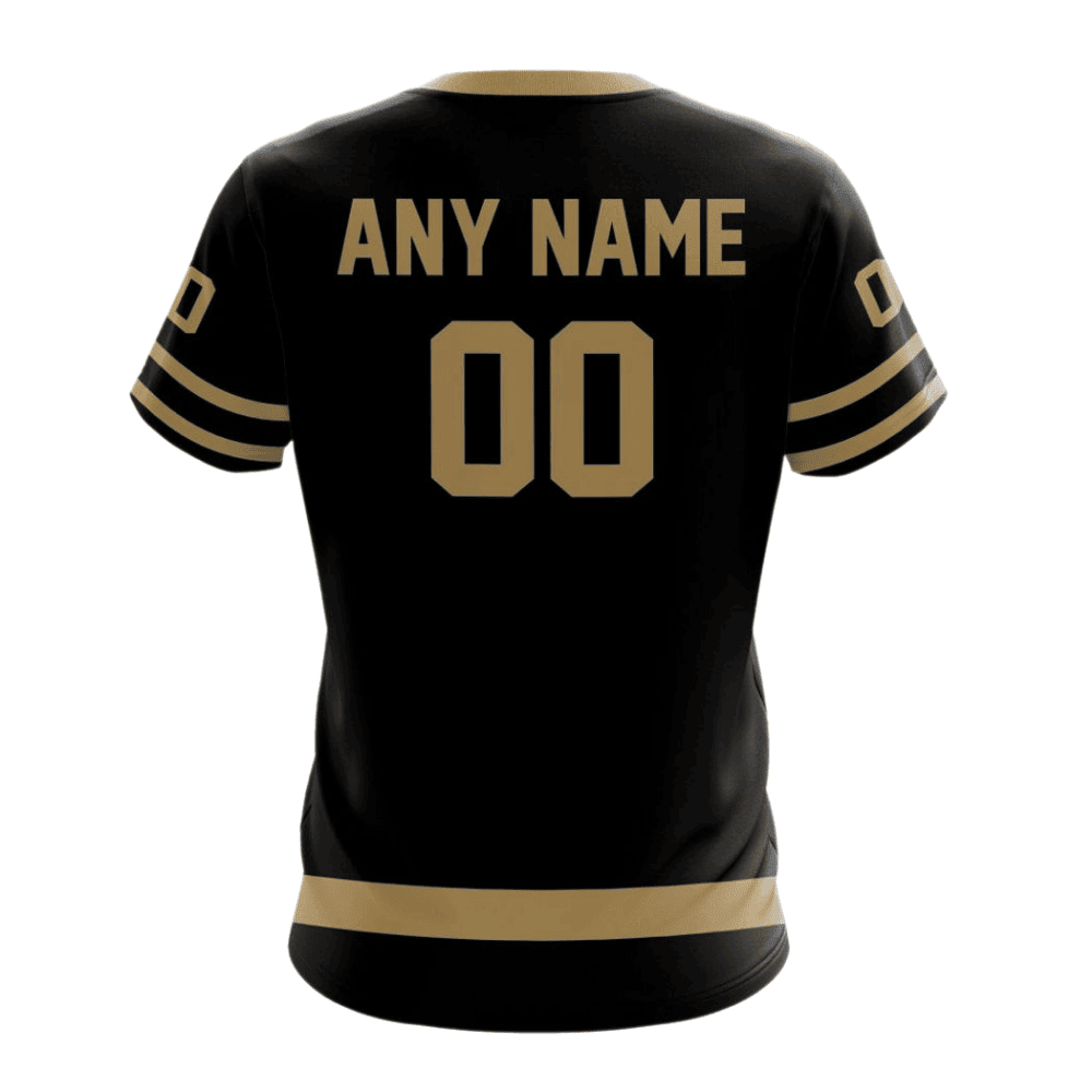 Vegas Golden Knights Special Blackout Design Custom AOP T-Shirt - Black